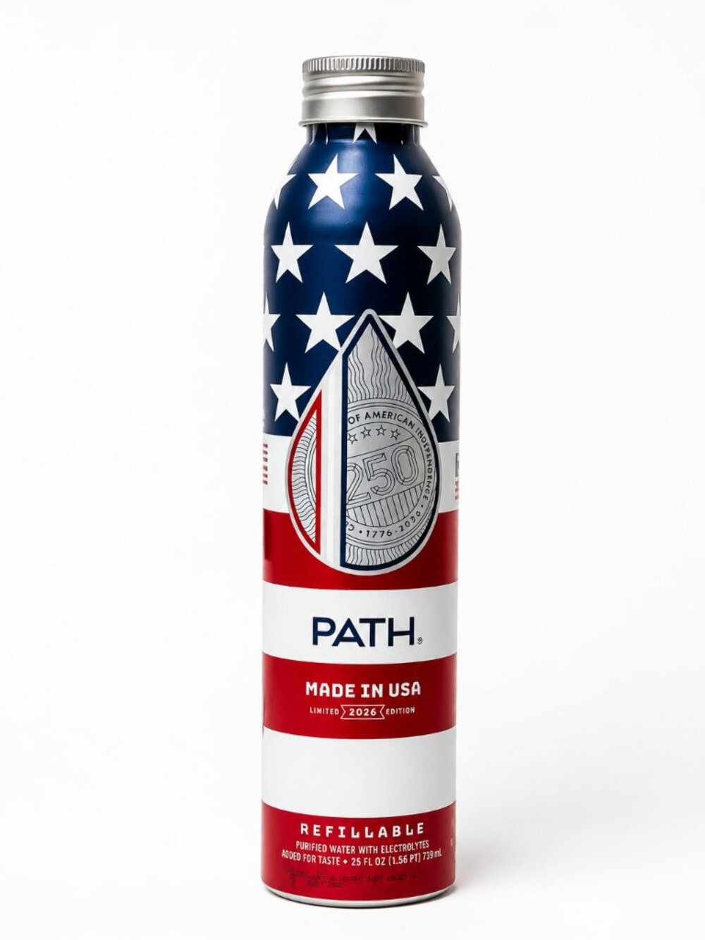 PATH 250 Years of American Independence Bottle 2026 Limited Edition USA Aluminum